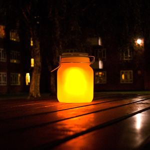 Светящаяся банка на солнечной батарее Sun Jar (Желтый)