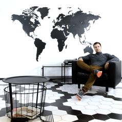 Декоративная Карта мира Wall Decoration Black GIANT