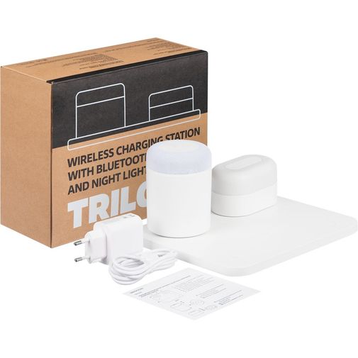 Станция беспроводной зарядки с колонкой и ночником Trilogy Станция беспроводной зарядки с колонкой и ночником Trilogy