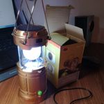 Кемпинговый фонарь-светильник с солнечной батареей Camping Lantern Отзыв