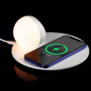 Станция беспроводной зарядки с часами и подсветкой GlobeBee