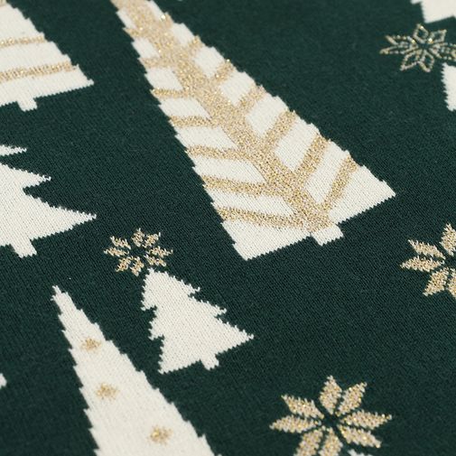 Плед из хлопка с новогодним рисунком Whitewood из коллекции New Year Essential, 130x180 см