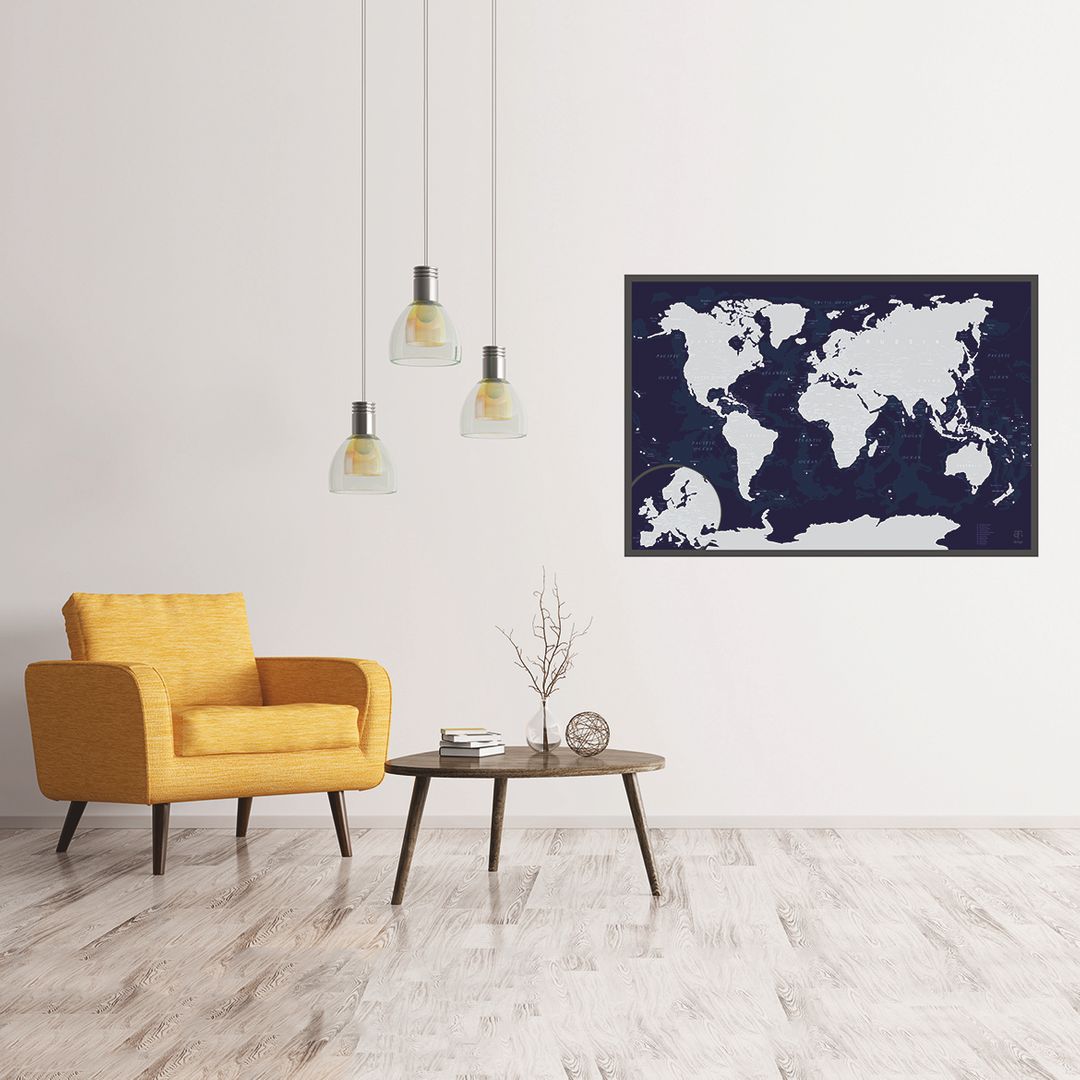 Скретч-карта мира Afi Design Blue (84х60 см, на английском) Скретч-карта мира Afi Design Blue (84х60 см, на английском)