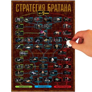 Квест-постер со скретч слоем Стратегия Братана