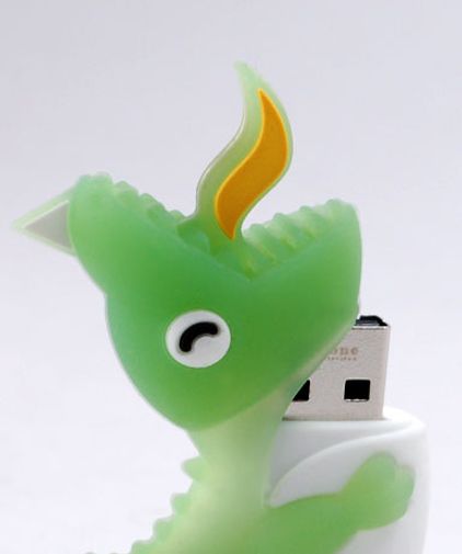 Флешка Динозавр Зеленый 4 Гб