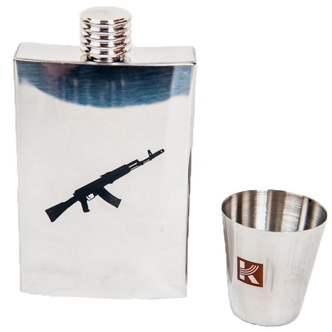 Фляжка и рюмка Калашников