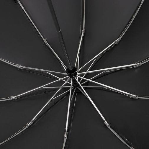 Зонт обратного сложения с ручкой-карабином Foldberry (черный)