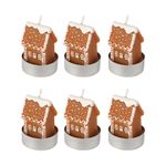 Набор декоративных свечей Gingerbread houses из коллекции New Year Essential, 6 шт.