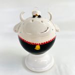 Фарфоровый елочный шар Коровка Маруся (ручная роспись)