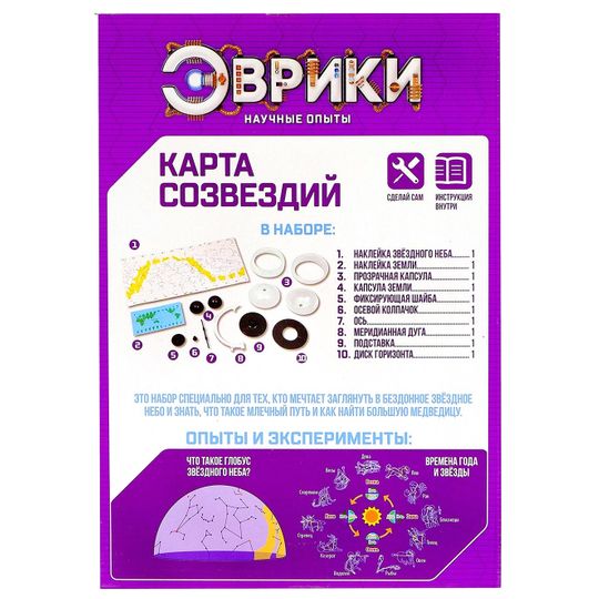 Научные опыты Карта созвездий