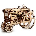 Механический 3D Пазл Ugears Трактор Заводная игрушка