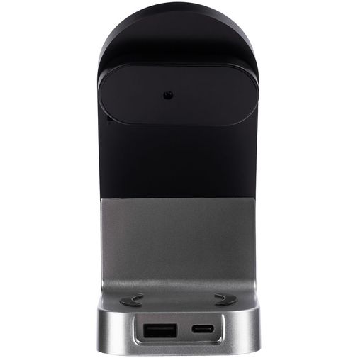 Зарядная станция c часами E-Store для смартфона, часов и наушников (Черная) Зарядная станция c часами E-Store для смартфона, часов и наушников (Черная)