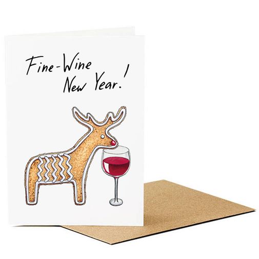 Открытка Fine-Wine New Year!