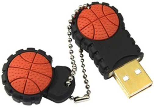 Флешка Баскетбольный мяч пополам 8 Гб Флешка Баскетбольный мяч пополам 8 Гб