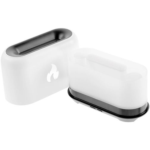 Увлажнитель-ароматизатор Fire Flick с имитацией пламени (Белый) Увлажнитель-ароматизатор Fire Flick с имитацией пламени (Белый)