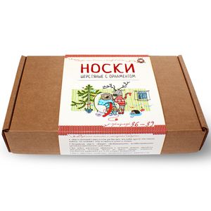 Носки шерстяные розовые с белыми снежинками