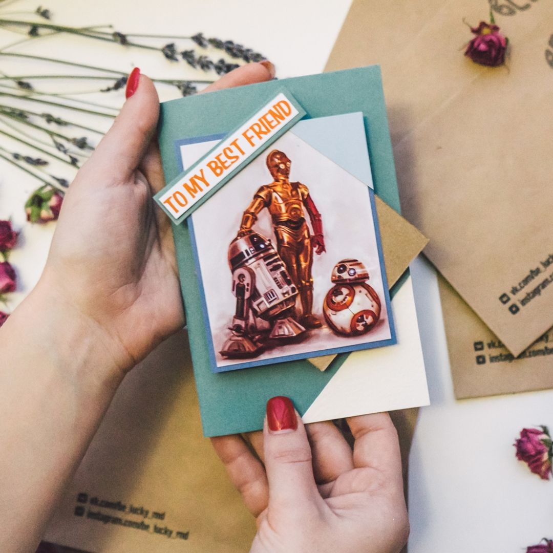 Открытка Star Wars Роботы Открытка Star Wars Роботы