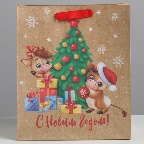 Подарочный пакет С Новым Годом Быки