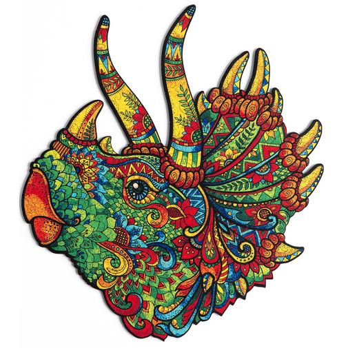 Деревянный пазл Puzzlewood Трицератопс