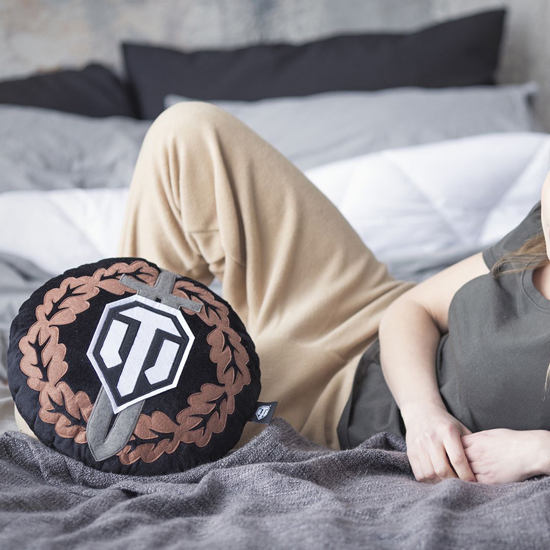 Подушка круглая World of Tanks Награда воина Подушка круглая World of Tanks Награда воина