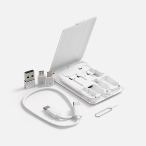 Органайзер с беспроводной зарядкой и набором адаптеров Octopod (белый) Органайзер с беспроводной зарядкой и набором адаптеров Octopod (белый)