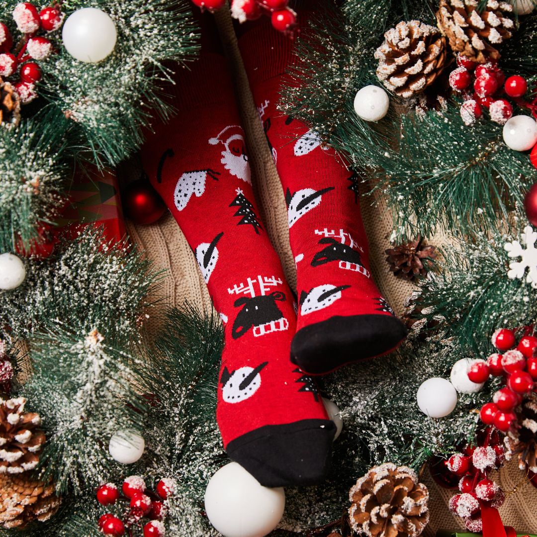 Носки Если что, там олень язык показывает