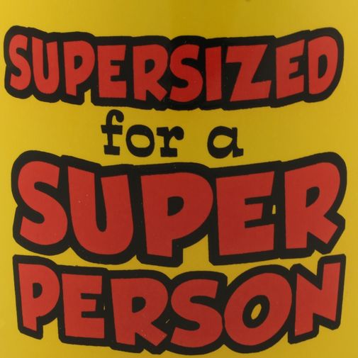 Гигантская кружка Supersized for a Super Person Надпись в деталях