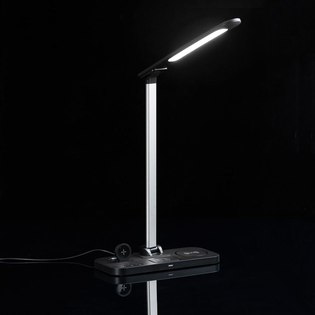 Настольная лампа с беспроводной зарядкой Power Light (черный) Настольная лампа с беспроводной зарядкой Power Light (черный)