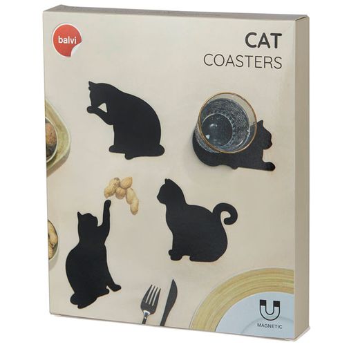 Магнитная подставка под чашку Кошка Cat (4 шт) Магнитная подставка под чашку Кошка Cat (4 шт)