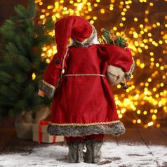 Дед Мороз В красной шубке с фонариком (45 см)