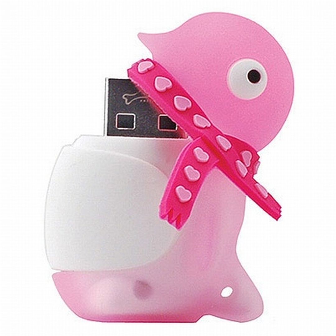 Флешка Пингвин Розовый 4 Гб