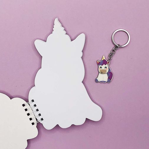 Блокнот+брелок Единорог Sedentary unicorn Блокнот+брелок Единорог Sedentary unicorn