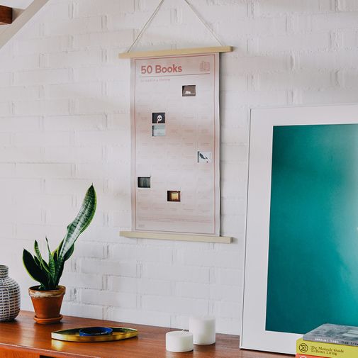 Плакат 50 книг, которые нужно прочитать в жизни Плакат 50 книг, которые нужно прочитать в жизни