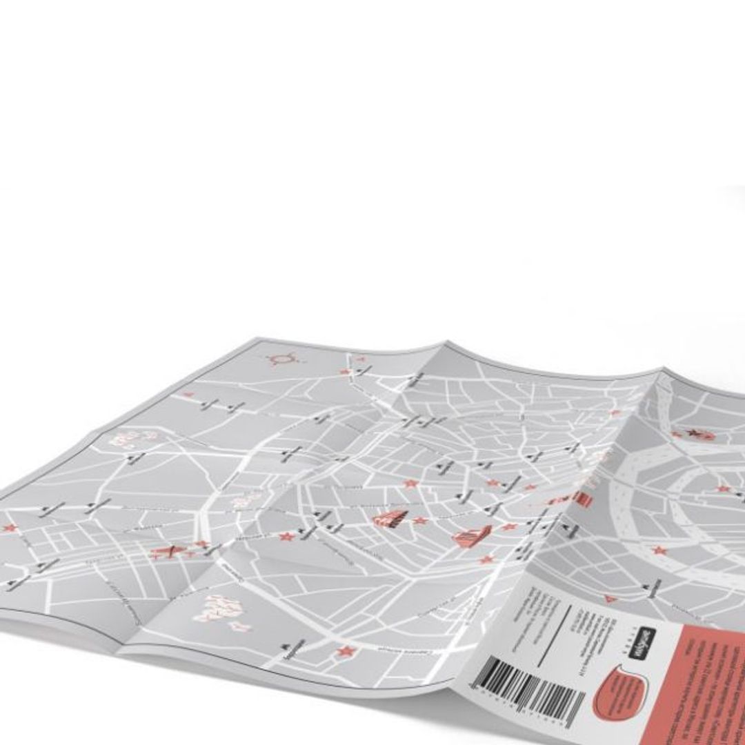 Путеводитель Советская Москва В развернутом виде, сторона с картой