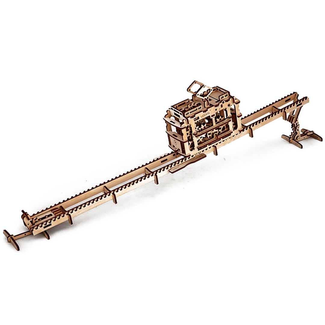 Механический 3D Пазл Ugears Трамвай Рельсовая дорога на ножках