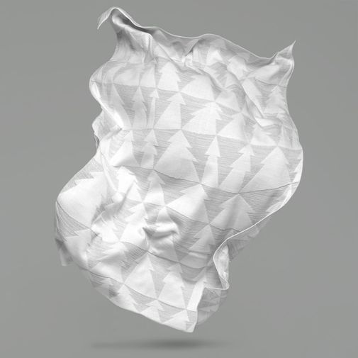 Плед Танцующий лес (Белый с серебром) Плед Танцующий лес (Белый с серебром)