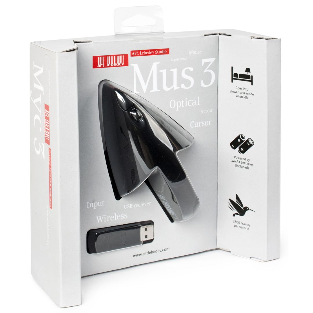 Мышь Курсор Черная Беспроводная