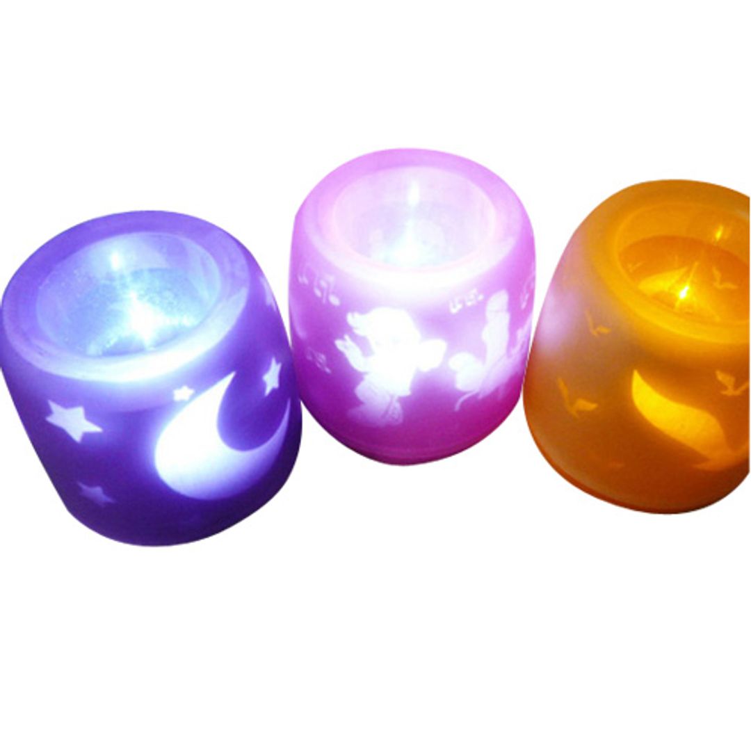 Электронная свеча (Фиолетовая, розовая, оранжевая)