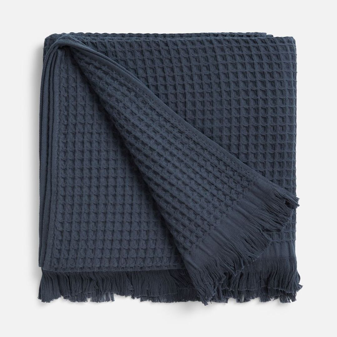 Плед вафельный Elenglect (темно-серый)