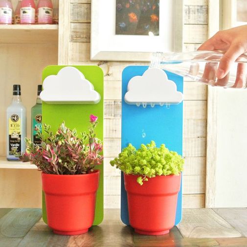 Цветочный горшок с поливом Облако Rainy Cloud Цветочный горшок с поливом Облако Rainy Cloud