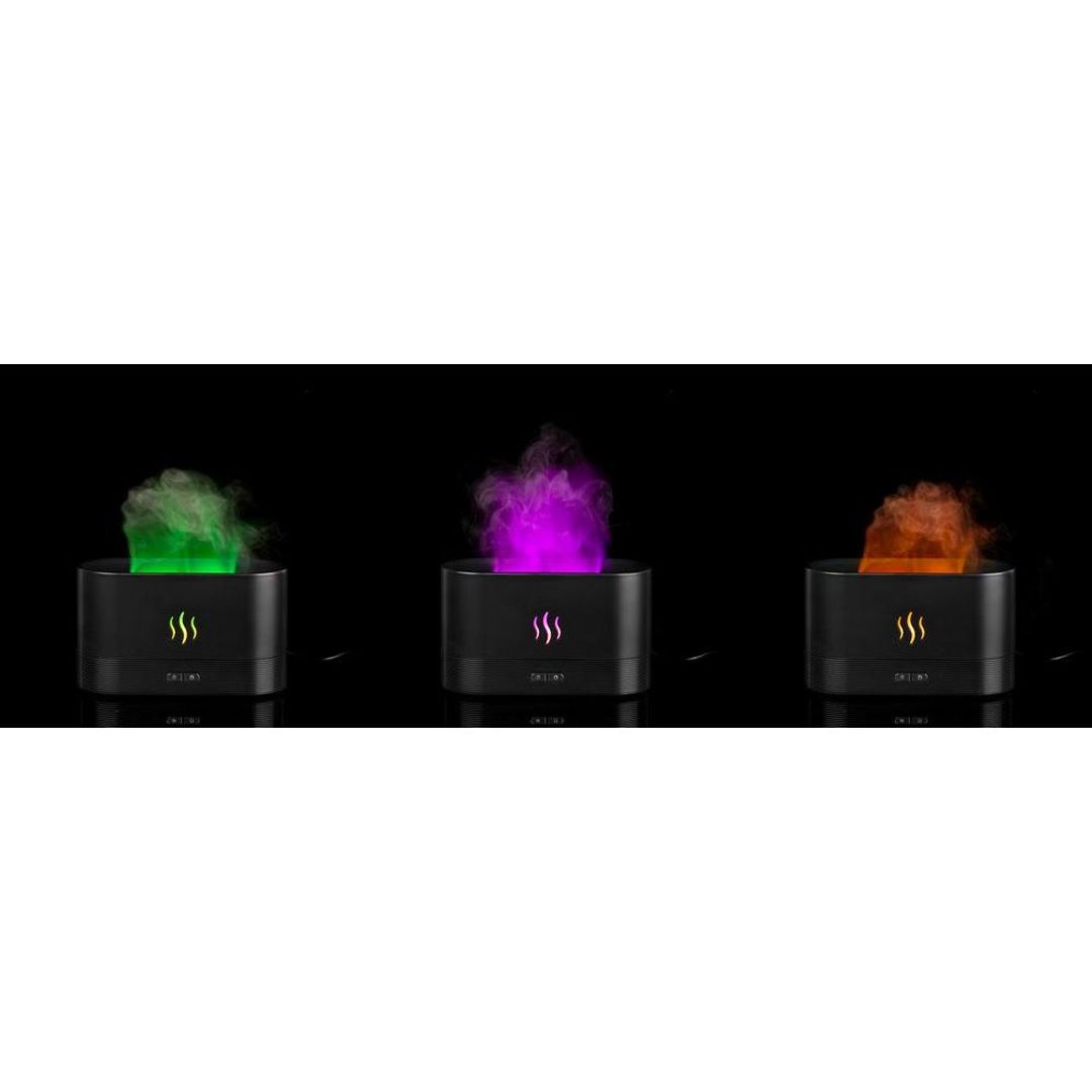 Увлажнитель-ароматизатор с имитацией пламени Fuego ver.2 (черный)