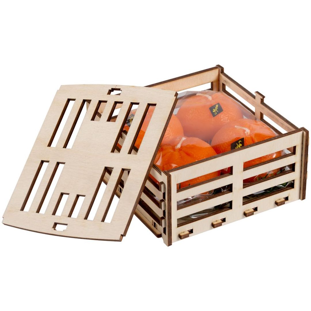 Свеча Ящик мандаринов Свеча Ящик мандаринов