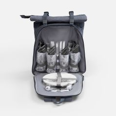 Набор для пикника Picnivo на 4 персоны (темно-серый меланж)