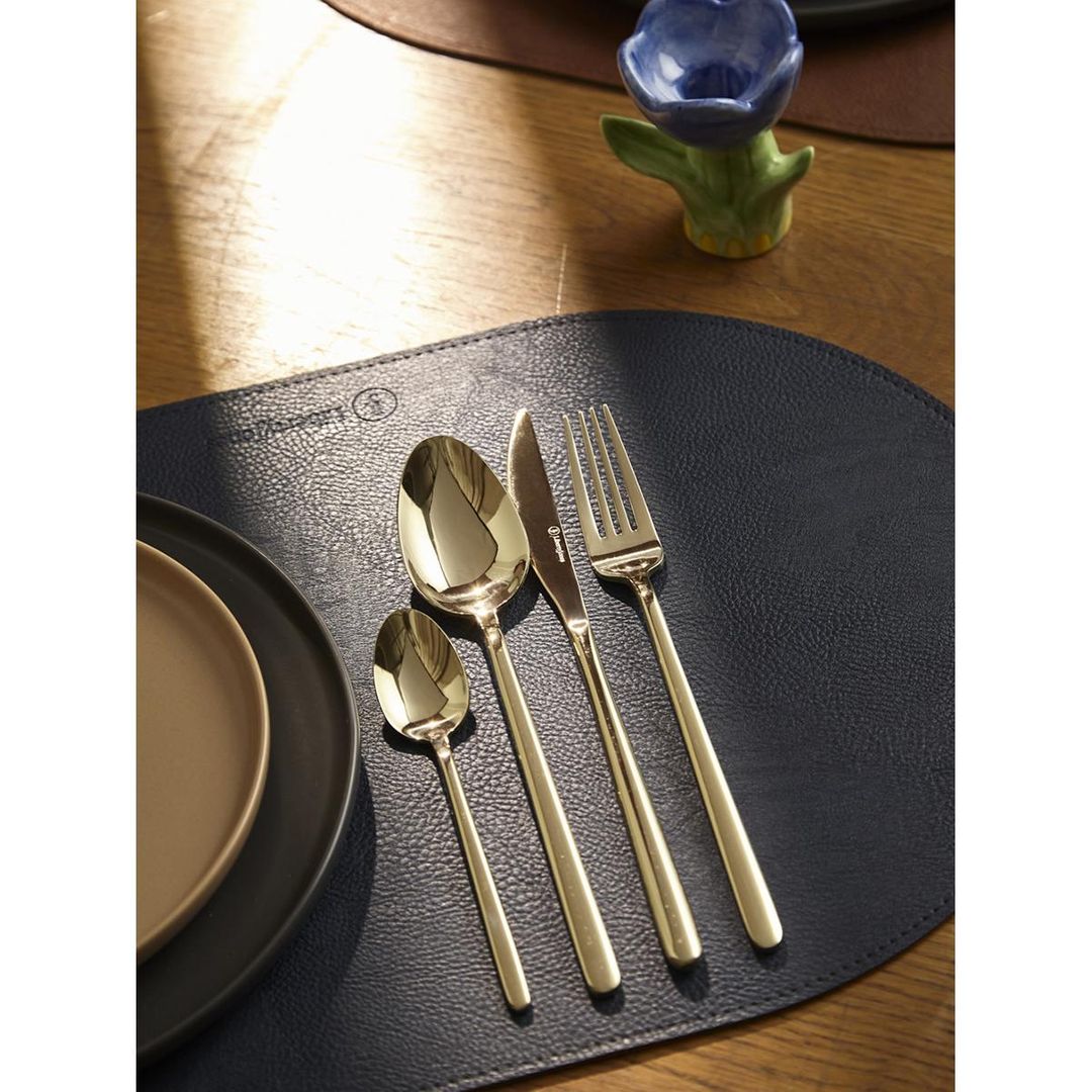 Набор столовых приборов Pure, золотистые глянцевые, 24 пред.