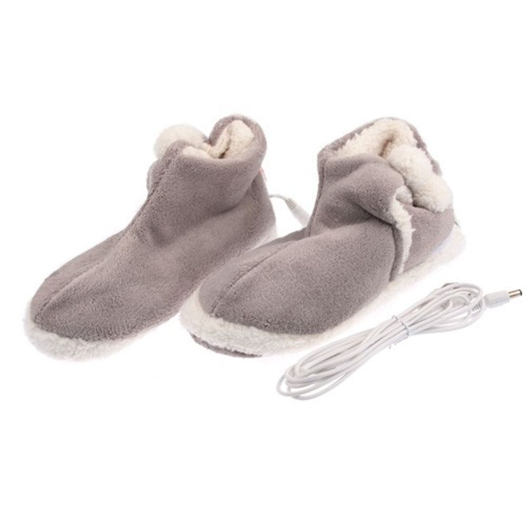 Тапочки с подогревом от USB Угги Серые