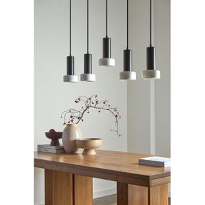 Светильник подвесной каскадный Fungus, 15х25 см, 5 плафонов, белый/черный Светильник подвесной каскадный Fungus, 15х25 см, 5 плафонов, белый/черный