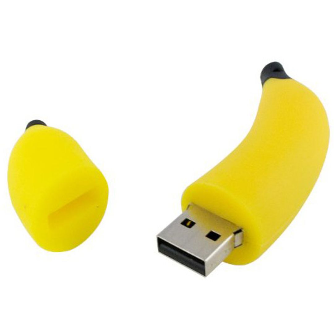 Флешка Банан 8 Гб Со снятой крышкой Флешка Банан 8 Гб Со снятой крышкой