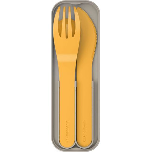 Столовый набор в футляре Monbento Pocket color (Горчичный) Столовый набор в футляре Monbento Pocket color (Горчичный)