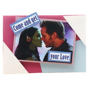 Открытка Стражи Галактики Звездный лорд и Гамора Открытка Стражи Галактики Звездный лорд и Гамора