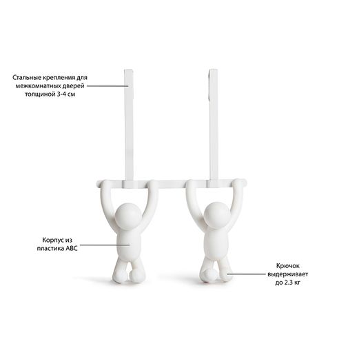 Вешалка надверная Buddy (Белая)